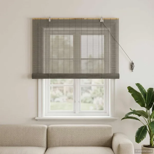 Store enrouleur Gris 120 x 160 cm Bambou