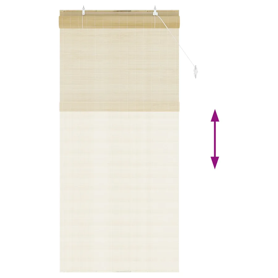 Store enrouleur Naturel 110 x 220 cm Bambou - 5