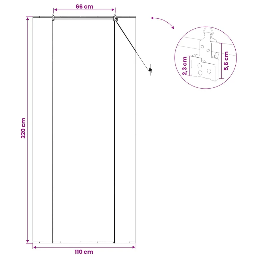 Store enrouleur Naturel 110 x 220 cm Bambou - 7
