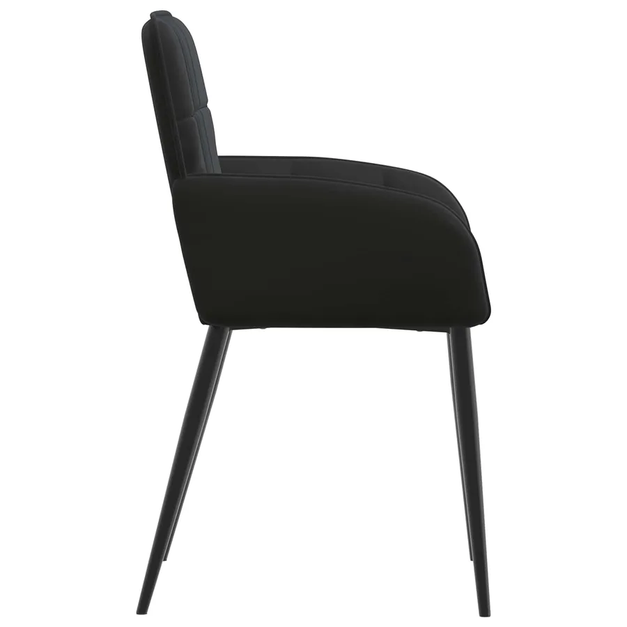 Chaises de salle à manger 2 pcs Velours Noir 57 x 50 x 85 cm - 4