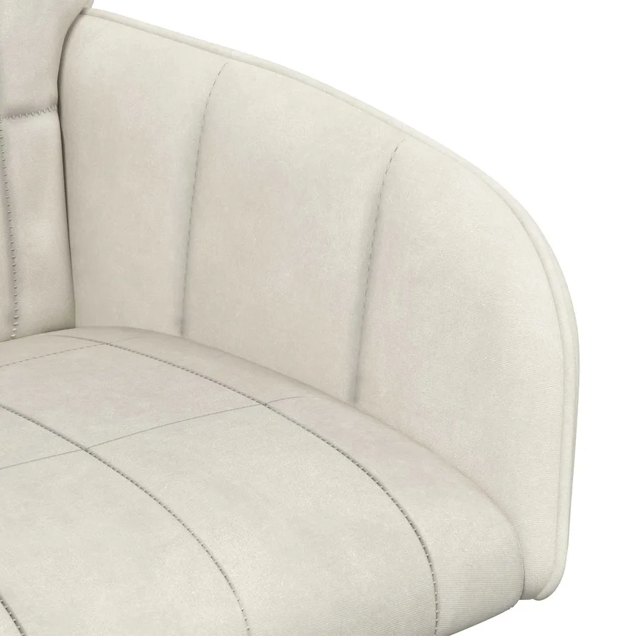 Chaises de salle à manger 4 pcs Velours Crème 57 x 50 x 85 cm - 6