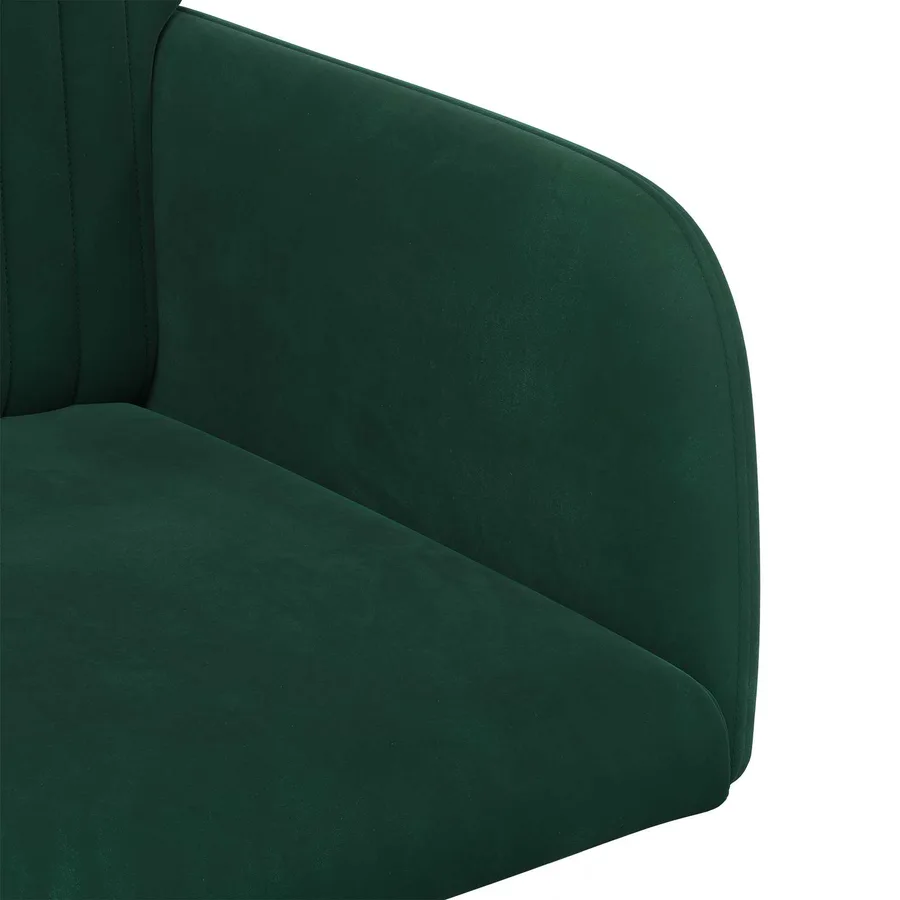Chaises de salle à manger 6 pcs Velours Vert foncé - 6