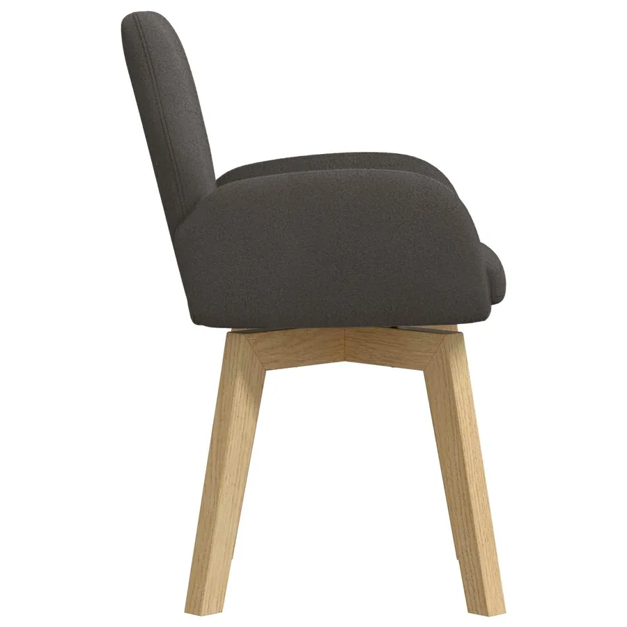 Chaises de salle à manger 6 pcs Bouclé Gris foncé - 4
