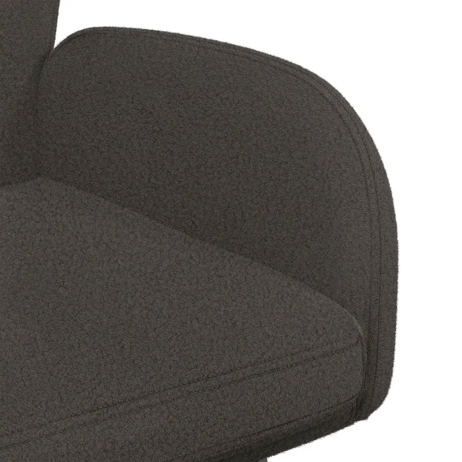 Chaises de salle à manger 6 pcs Bouclé Gris foncé - 6