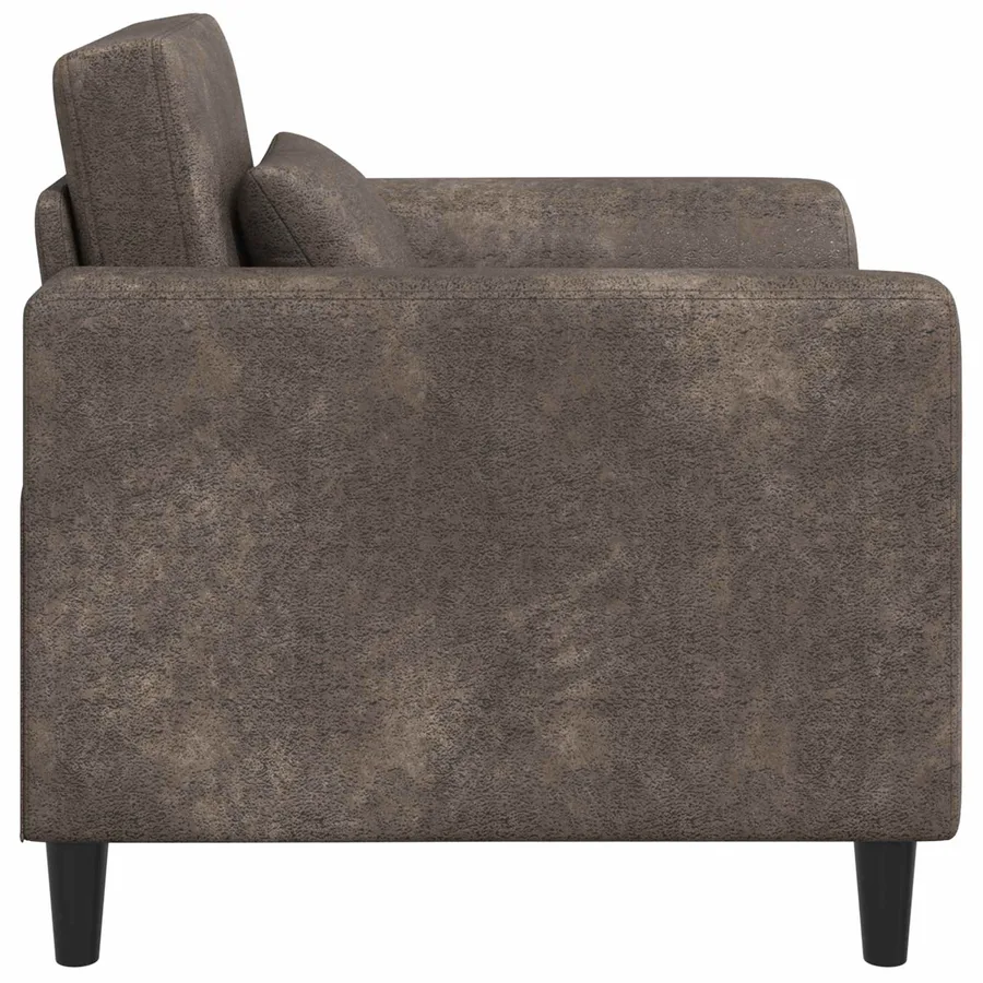 Fauteuil Gris foncé Simili daim - 4