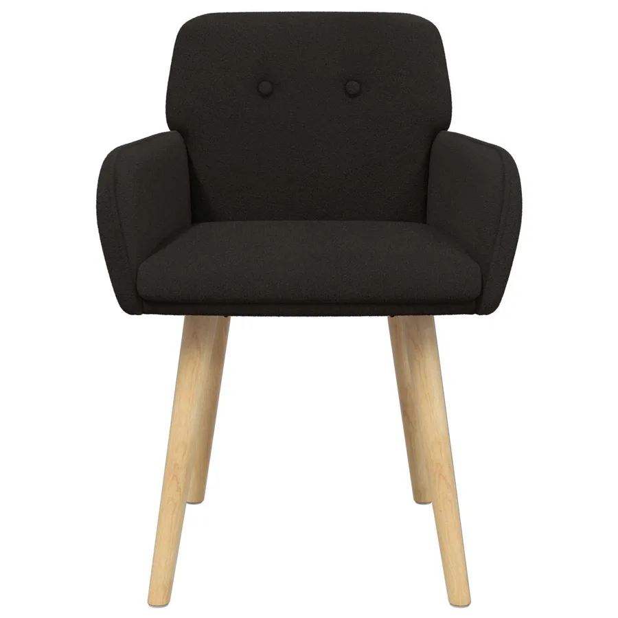 Chaises de salle à manger 4 pcs Bouclé Noir 59 x 57 x 85 cm - 3