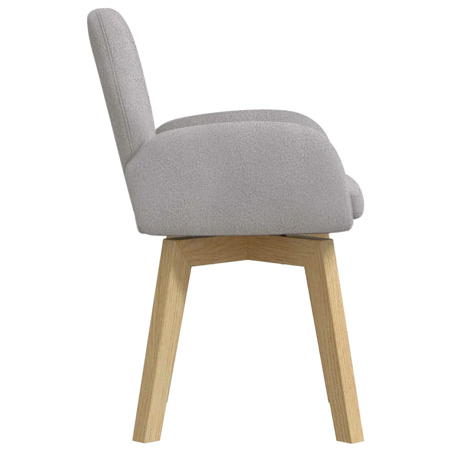 Chaises de salle à manger 6 pcs Bouclé Gris clair - 4