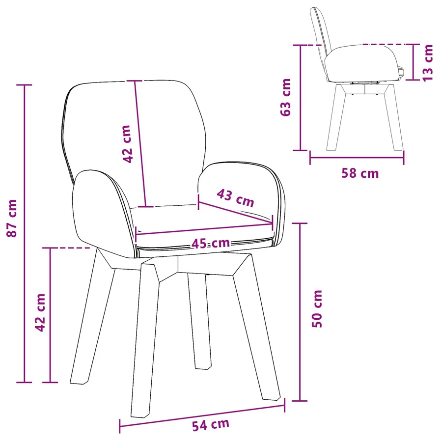 Chaises de salle à manger 6 pcs Bouclé Gris clair - 8