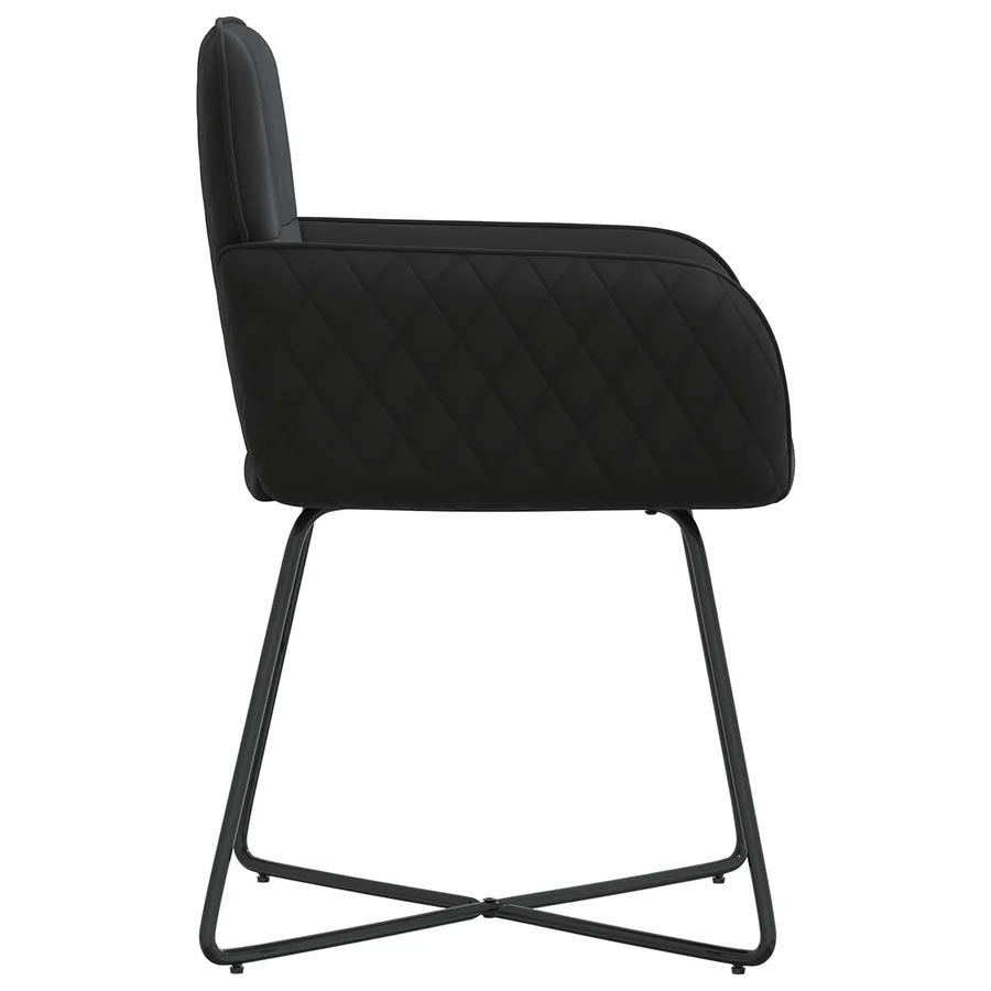 Chaises de salle à manger 4 pcs Velours Noir 59 x 56,5 x 86 cm - 4