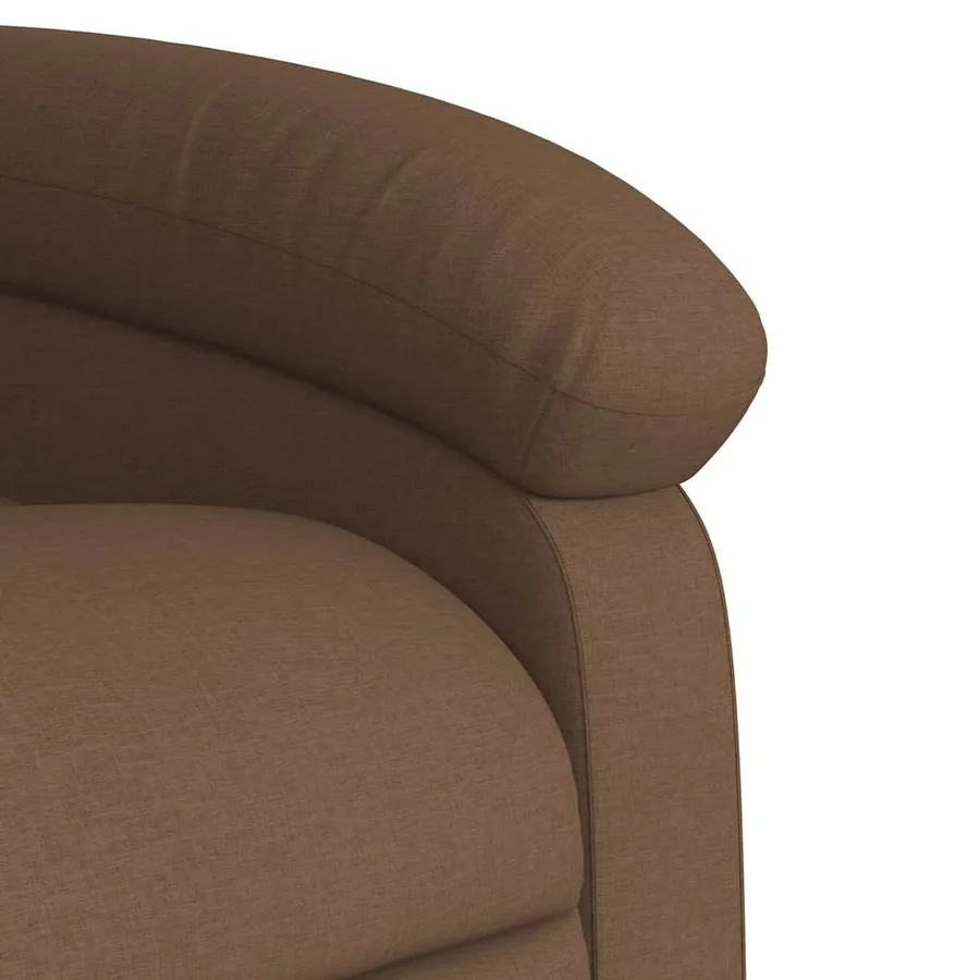 Fauteuil inclinable de massage électrique marron tissu - 11