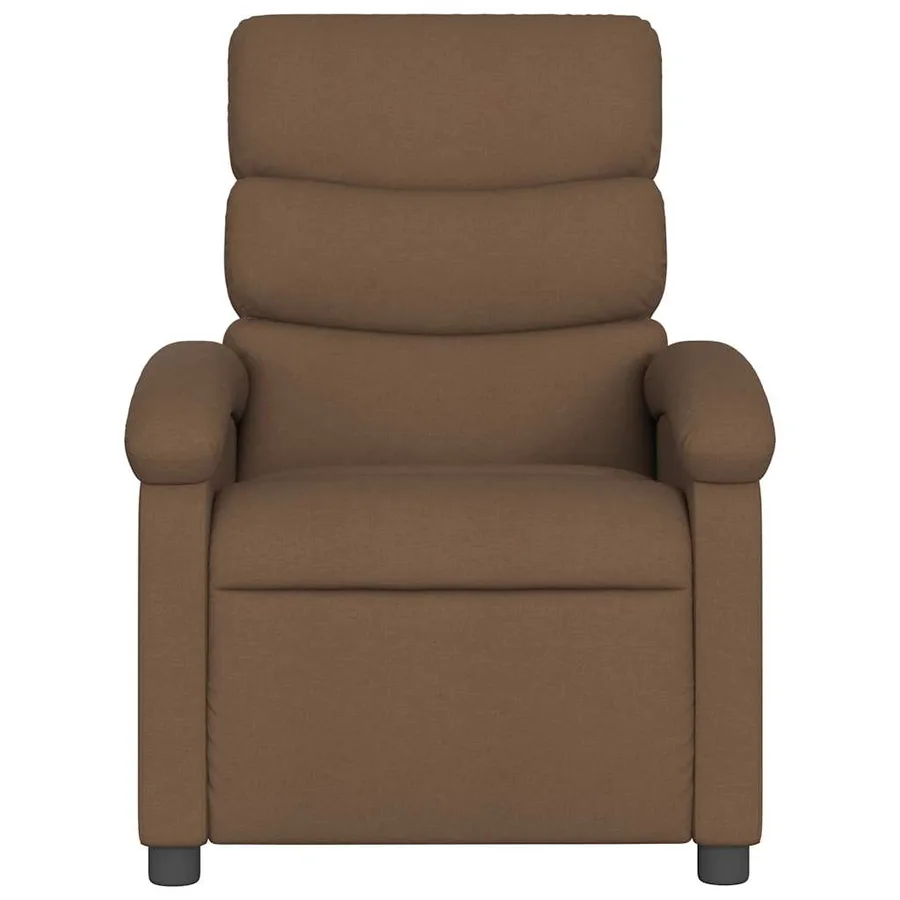 Fauteuil inclinable de massage électrique marron tissu - 9