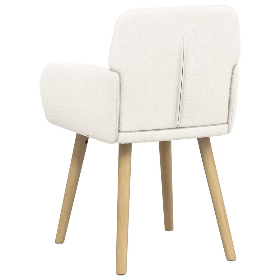Chaises de salle à manger 2 pcs Bouclé Crème 59 x 57 x 85 cm - 5