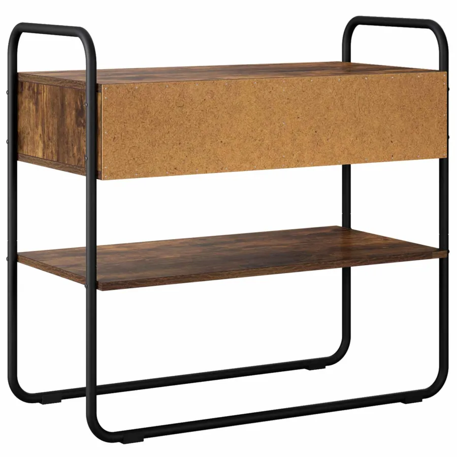 Table console Chêne fumé 80 x 40 x 75 cm Bois d'ingénierie - 7