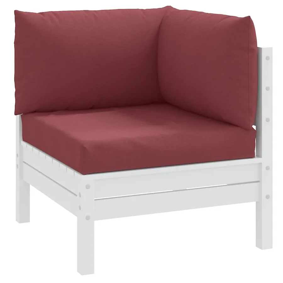 Coussins de palette lot de 3 rouge bordeaux mélangé tissu