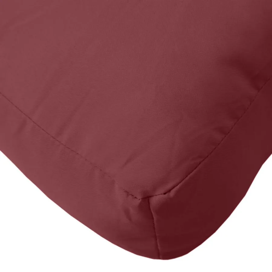 Coussins de palette lot de 3 rouge bordeaux mélangé tissu - 8