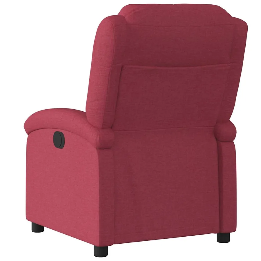 Fauteuil inclinable électrique Rouge bordeaux Tissu - 5