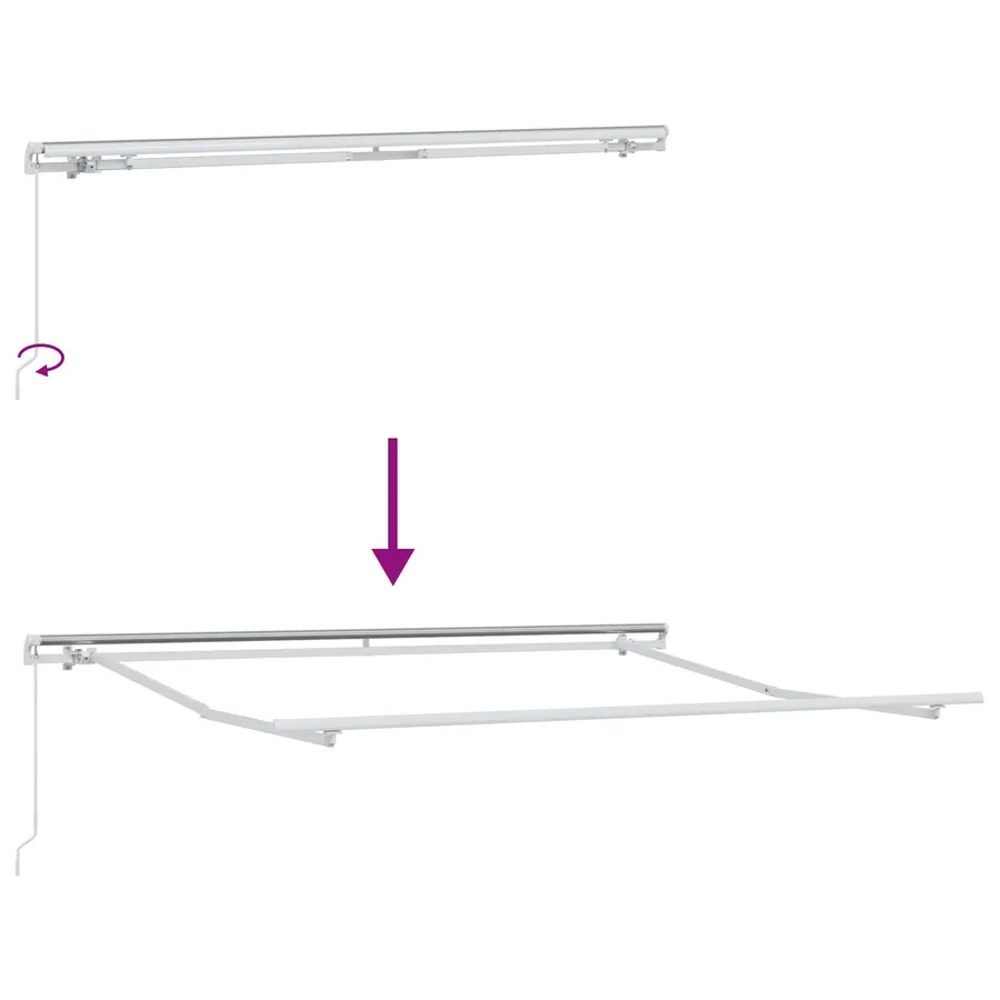 Auvent rétractable Taupe 500 × 300 cm Polyester et Aluminium - 5