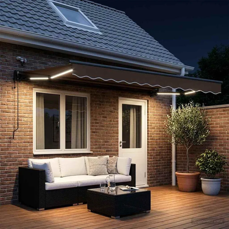 Auvent rétractable électrique Taupe 5 x 3 m - 3