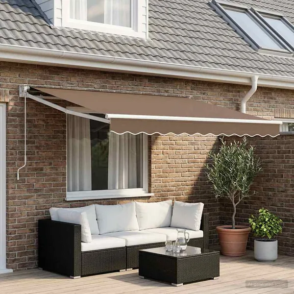Toile de rechange pour auvent Taupe 3,5 x 2 m Polyester