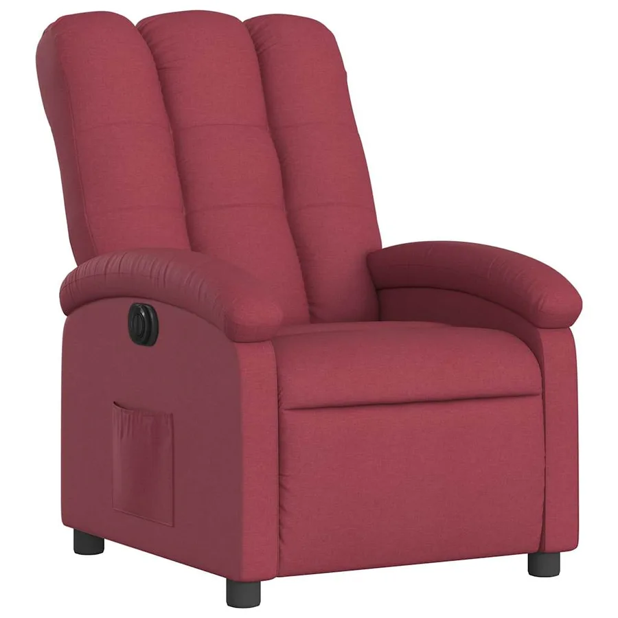 Fauteuil inclinable électrique Rouge bordeaux Tissu - 4