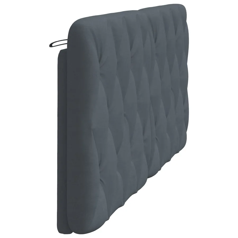 Coussin de tête de lit gris foncé 183 cm velours - 6