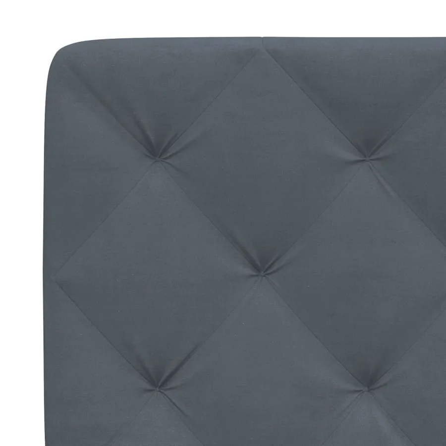 Coussin de tête de lit gris foncé 183 cm velours - 8