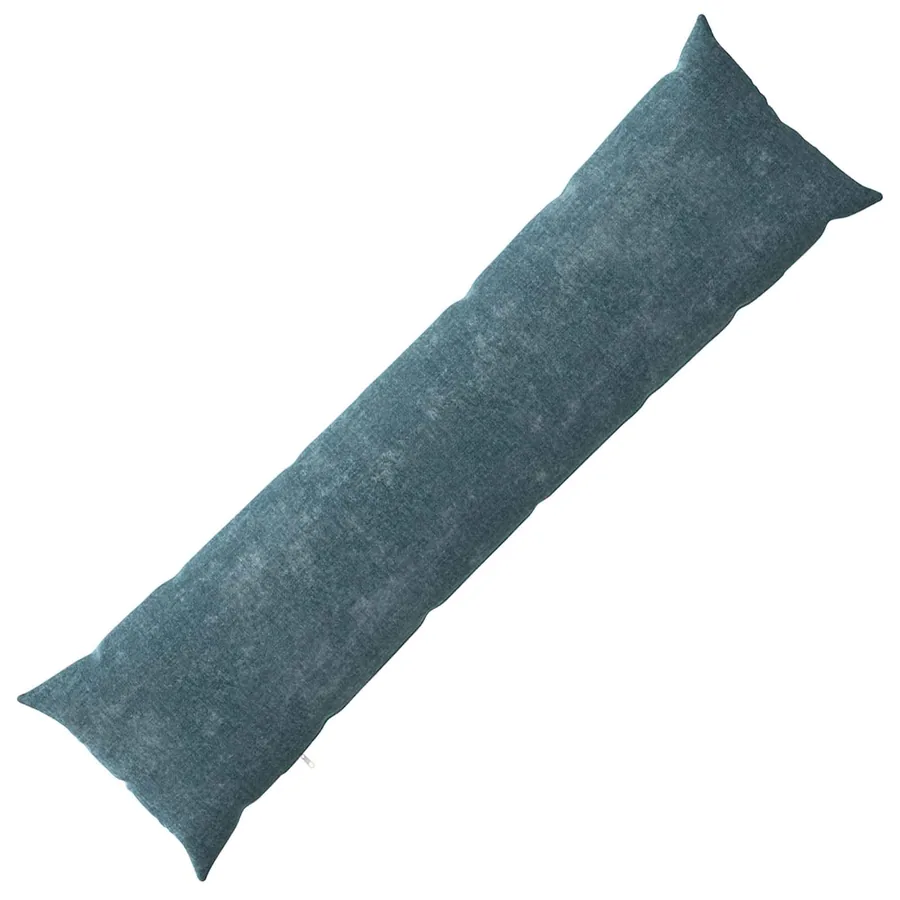 Housse de coussin HEERLEN Bleu 40 x 145 cm Tissu Chenille