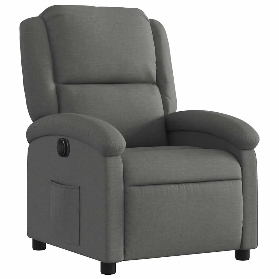 Fauteuil inclinable électrique Gris foncé Tissu - 4