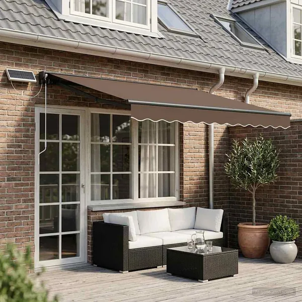Auvent rétractable électrique Taupe 4,5 × 3 m