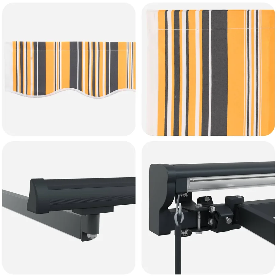 Cadre de store manuel avec LEDs 2,5 x 2 m - 9