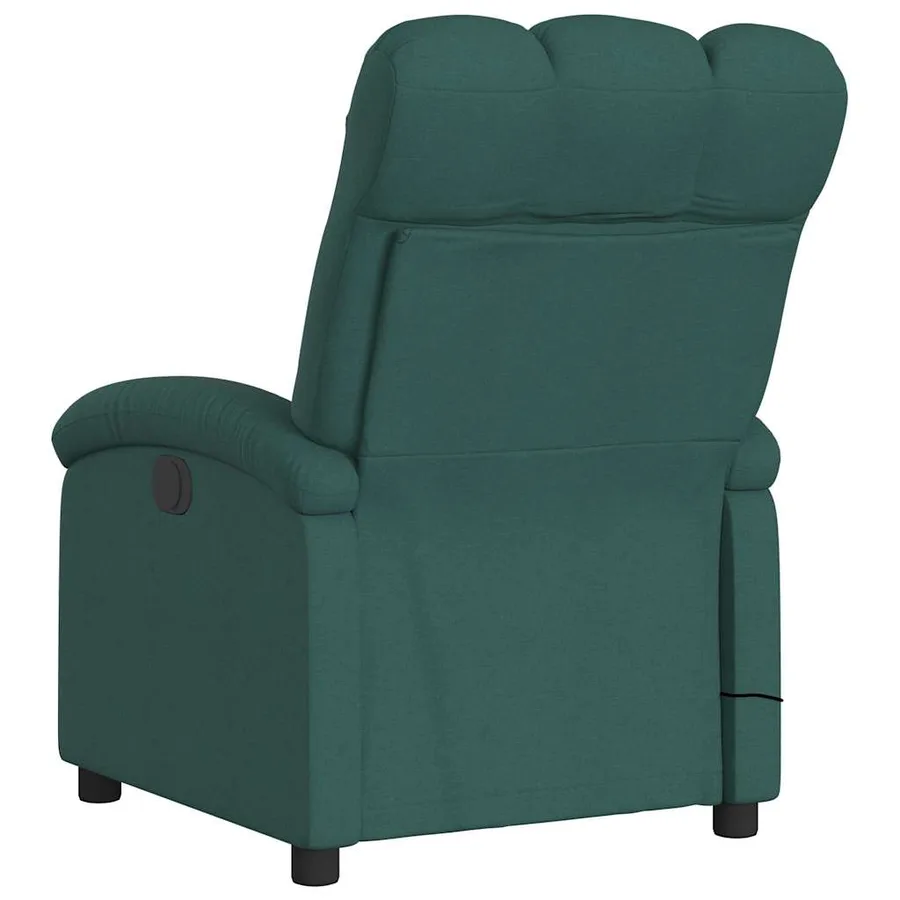Fauteuil de massage inclinable électrique Vert foncé Tissu - 5