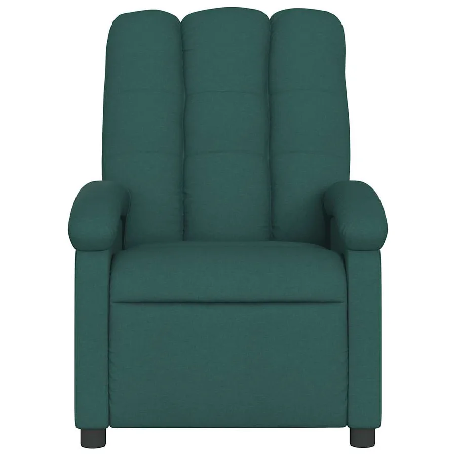 Fauteuil de massage inclinable électrique Vert foncé Tissu - 9