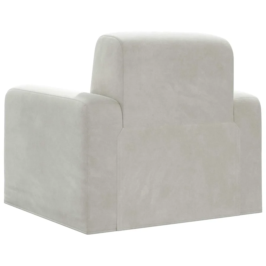 Fauteuil Crème Velours - 5