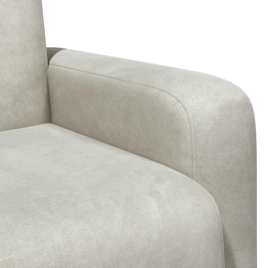 Fauteuil Crème Velours - 6