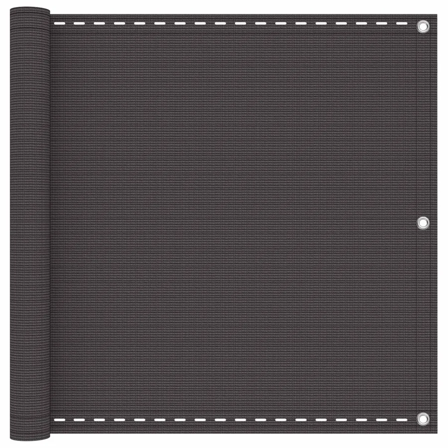 Écran de balcon Anthracite 75 x 700 cm HDPE et Aluminium