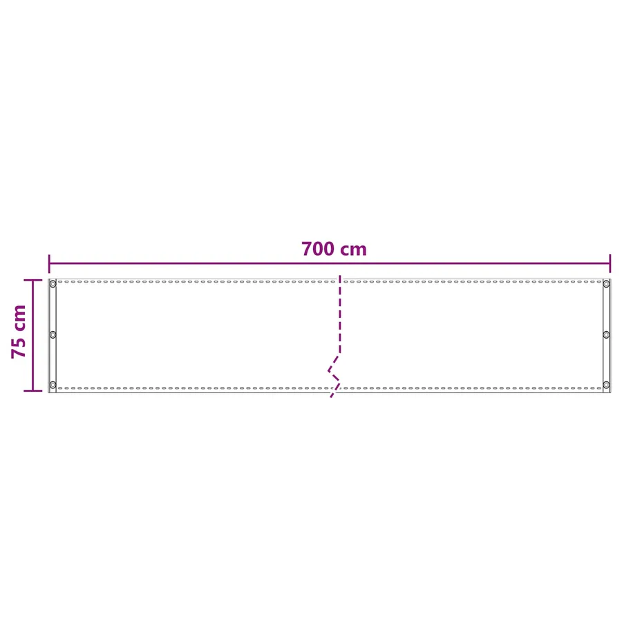 Écran de balcon Anthracite 75 x 700 cm HDPE et Aluminium - 5