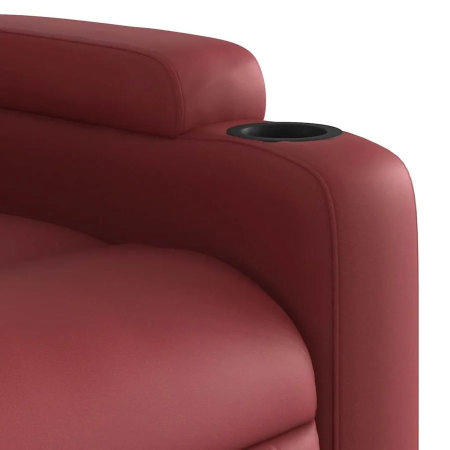 Fauteuil inclinable électrique Rouge bordeaux Similicuir - 11