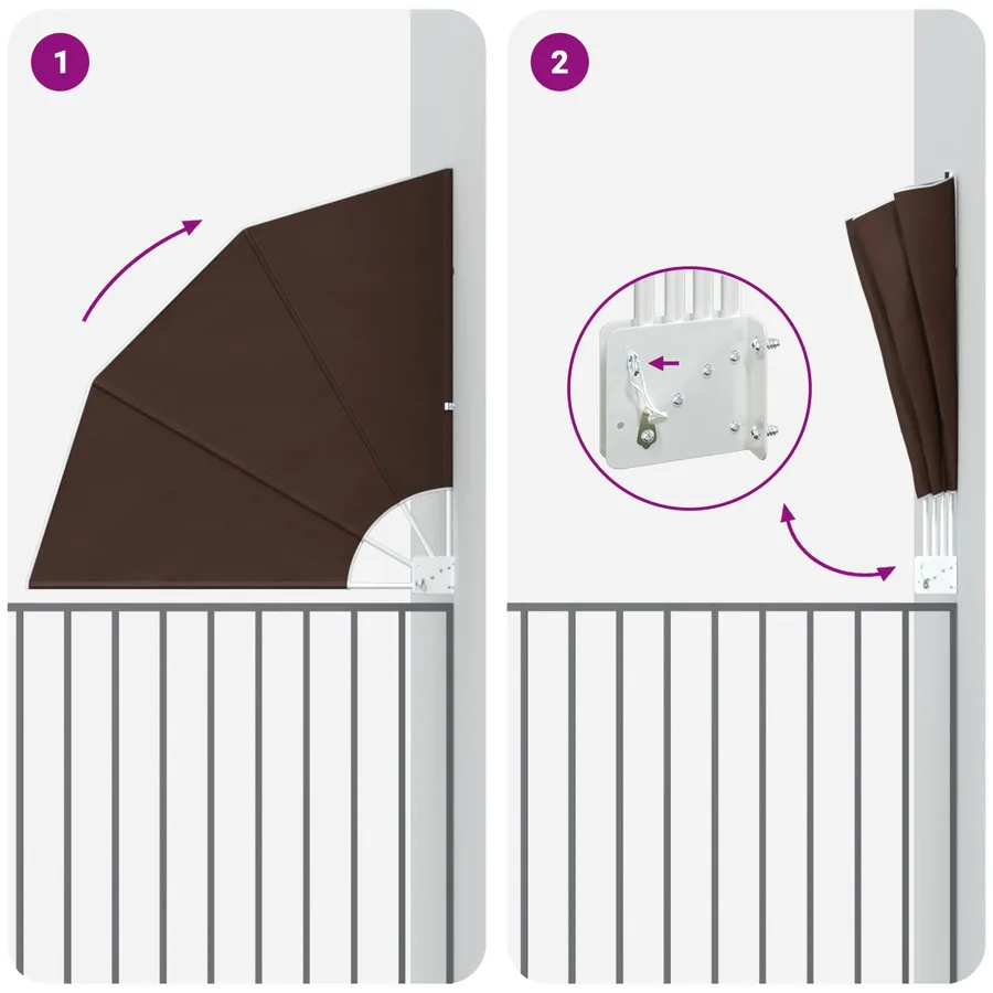 Écran de confidentialité pour balcon 140 x 140 cm Polyester - 5