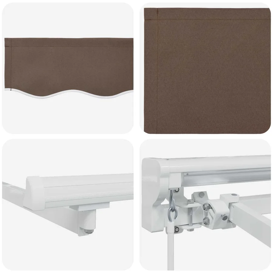 Auvent rétractable manuel Taupe 3 x 2,5 m - 4