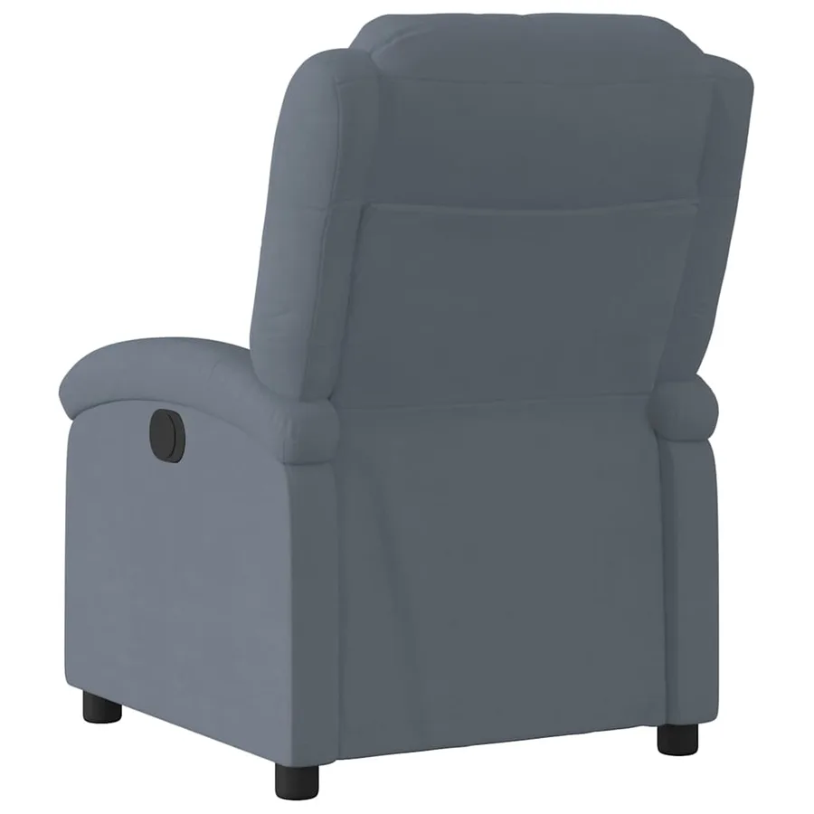 Fauteuil inclinable électrique Gris foncé Velours - 5