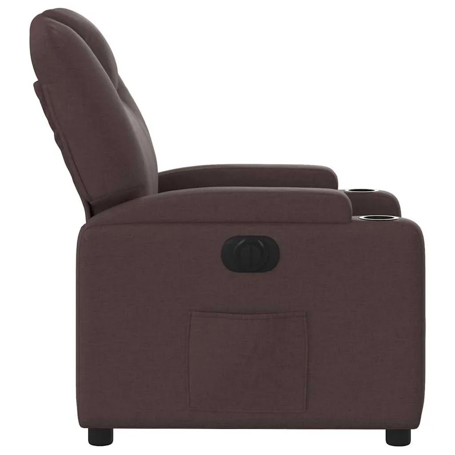 Fauteuil inclinable électrique Marron foncé Tissu - 10