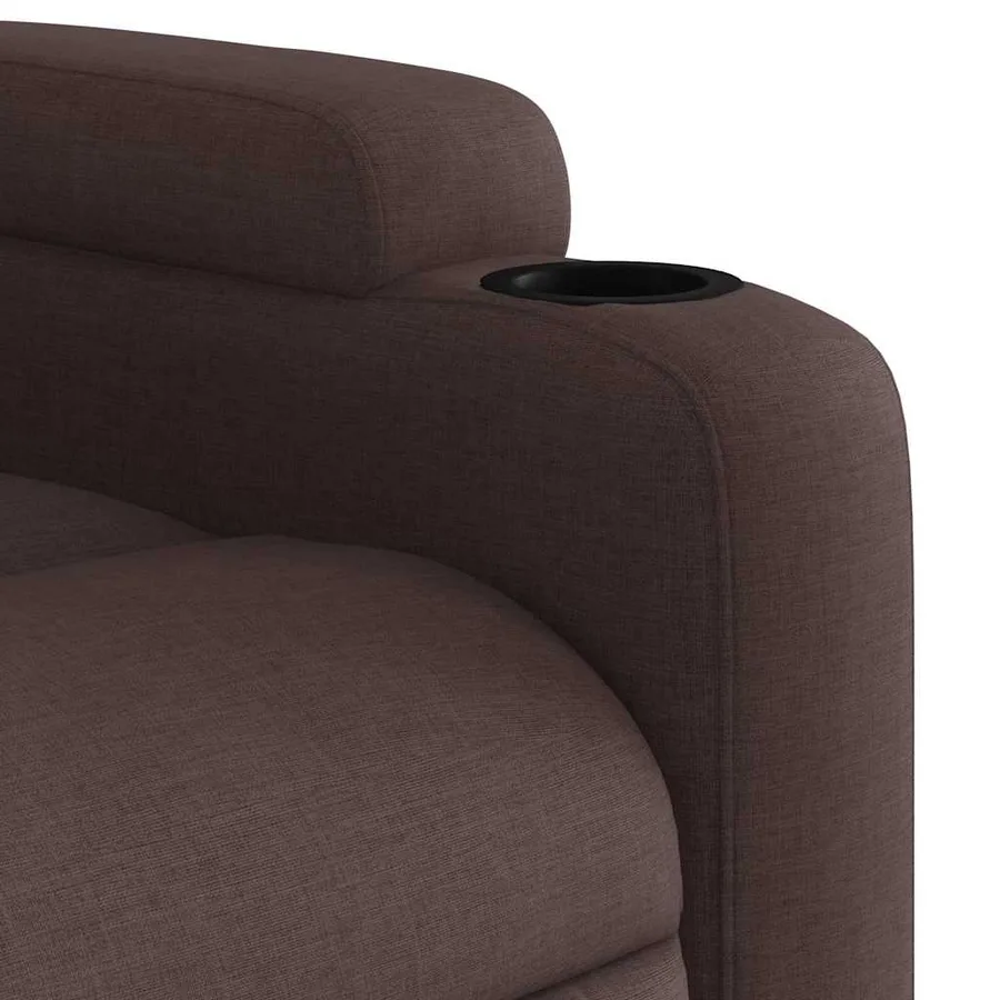 Fauteuil inclinable électrique Marron foncé Tissu - 11