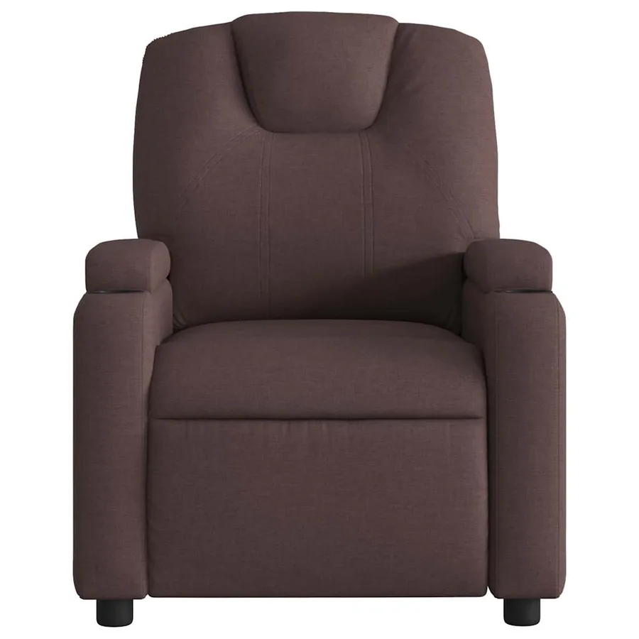 Fauteuil inclinable électrique Marron foncé Tissu - 9