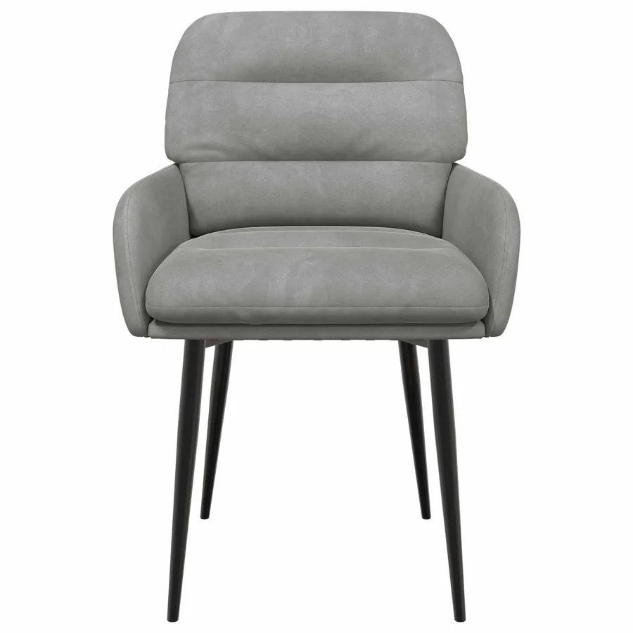 Chaises de salle à manger 4 pcs Velours Gris clair - 3