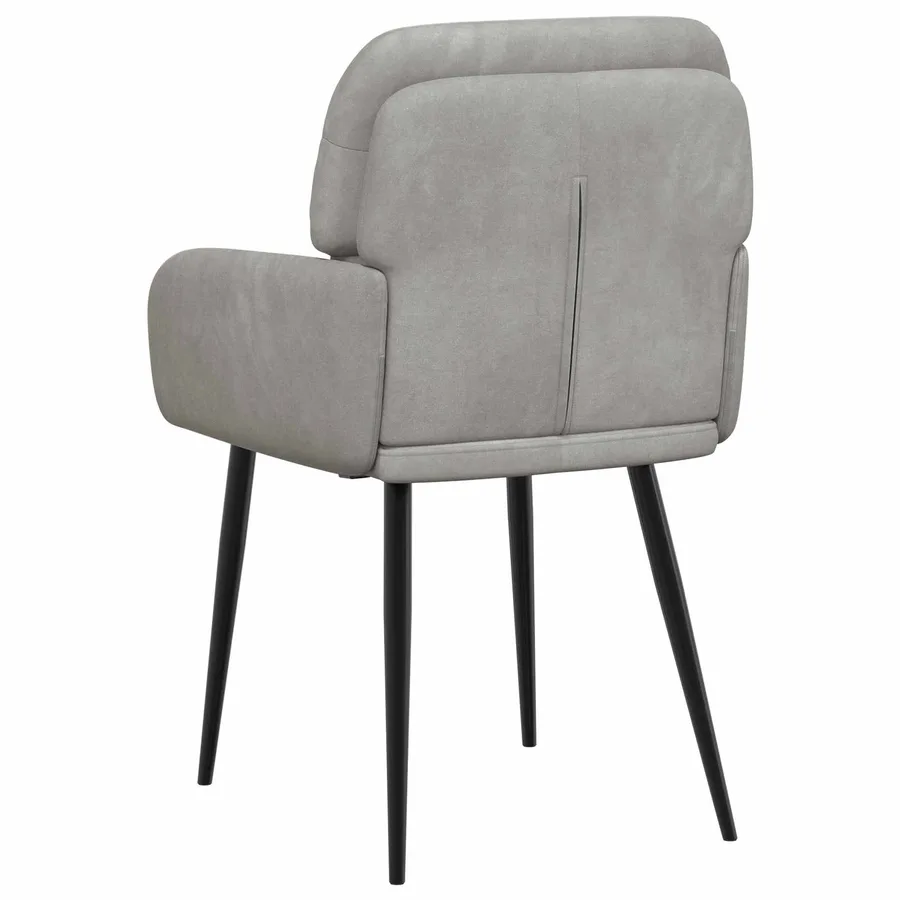 Chaises de salle à manger 4 pcs Velours Gris clair - 5