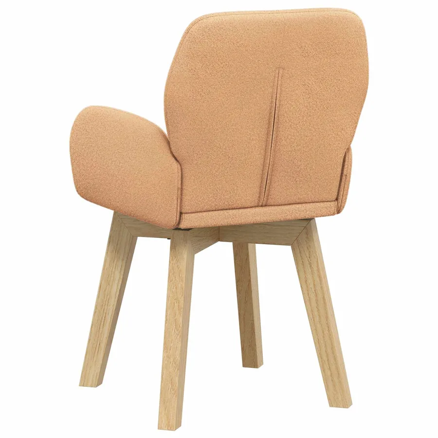 Chaises de salle à manger pivotantes 6 pcs Bouclé Beige - 5
