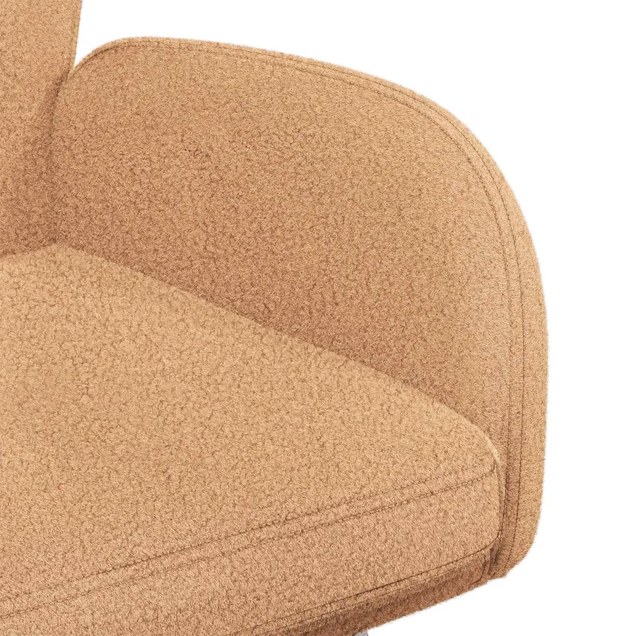 Chaises de salle à manger pivotantes 6 pcs Bouclé Beige - 6