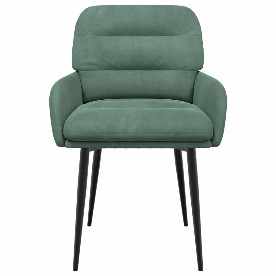 Chaises de salle à manger 6 pcs Velours Vert Mer - 3