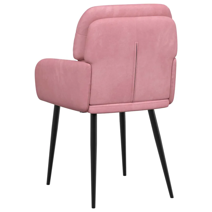 Chaises de salle à manger 2 pcs Velours Rose 59 x 59,5 x 90 cm - 5