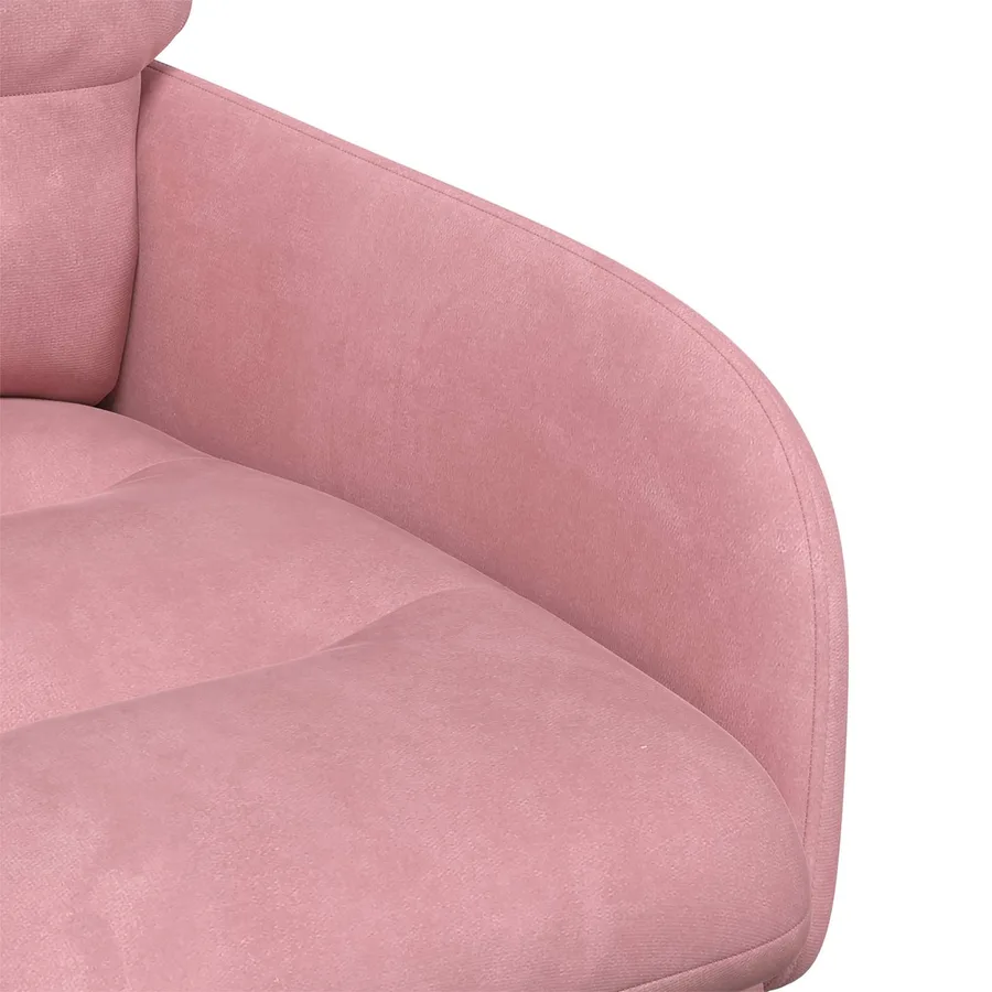 Chaises de salle à manger 2 pcs Velours Rose 59 x 59,5 x 90 cm - 6
